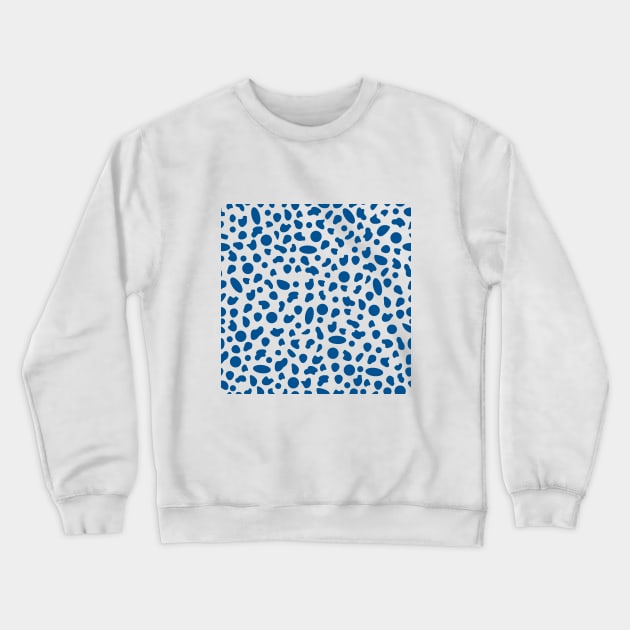 Abstract blue shapes pattern design Crewneck Sweatshirt by Digital Mag Store